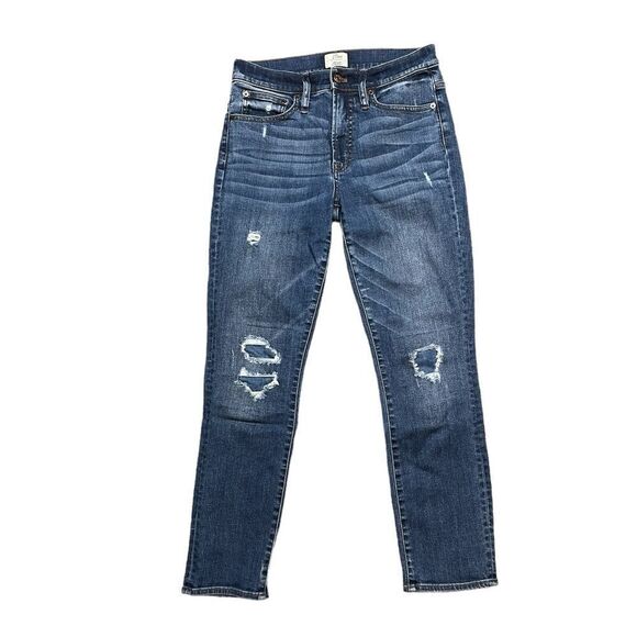 J. CREW Vintage Straight Distressed Jeans Size 27 - Picture 1 of 6